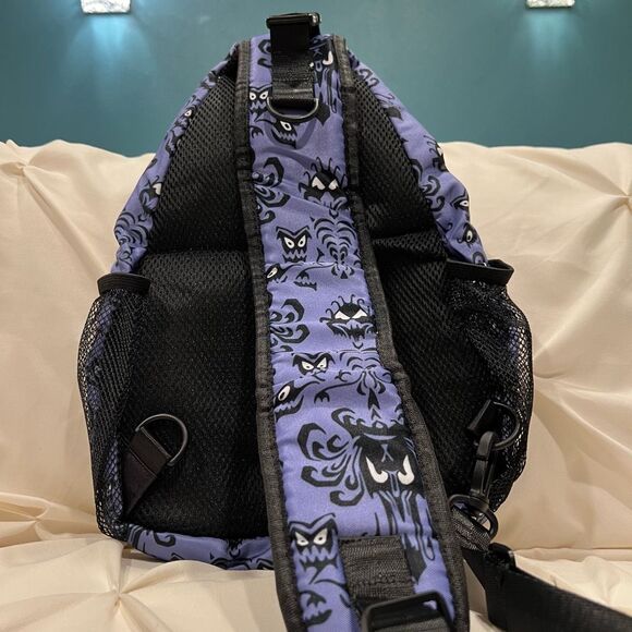Haunted Mansion Wallpaper Chest Sling Bag Travel Shoulder Daypack Unisex NWT - Picture 2 of 5